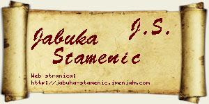 Jabuka Stamenić vizit kartica